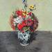 Flowers in a Delft vase